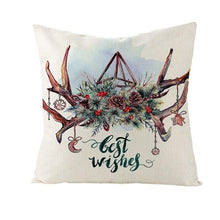 将图片加载到图库查看器，Christmas Cover Cushion For Home Decor Pillowcase Santa Claus Christmas Throw Pillow Covers Waterproof Outdoor Pillow Covers Cotton Linen Christmas Pillow Covers Linen Print Merry Christmas Navidad 2022 New Year Gift 45x45CM
