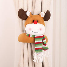 将图片加载到图库查看器，Christmas Curtain Buckle Tieback Flannel Door Curtain Home DecorateChristmas Trees New Year Snowmen Window Decorations Curtain Holdback Fastener Clamp Wine Bottle Topper Hugger Holder Snowman Christmas Ornaments Home Decor
