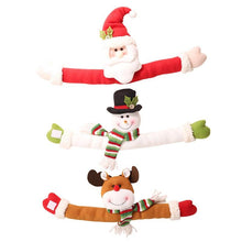 将图片加载到图库查看器，Christmas Curtain Buckle Tieback Flannel Door Curtain Home DecorateChristmas Trees New Year Snowmen Window Decorations Curtain Holdback Fastener Clamp Wine Bottle Topper Hugger Holder Snowman Christmas Ornaments Home Decor
