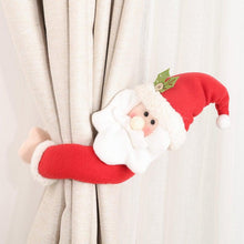 将图片加载到图库查看器，Christmas Curtain Buckle Tieback Flannel Door Curtain Home DecorateChristmas Trees New Year Snowmen Window Decorations Curtain Holdback Fastener Clamp Wine Bottle Topper Hugger Holder Snowman Christmas Ornaments Home Decor
