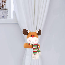 将图片加载到图库查看器，Christmas Curtain Buckle Tieback Flannel Door Curtain Home DecorateChristmas Trees New Year Snowmen Window Decorations Curtain Holdback Fastener Clamp Wine Bottle Topper Hugger Holder Snowman Christmas Ornaments Home Decor
