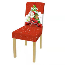 Load image into Gallery viewer, Christmas Decoration Set Stylish Christmas Chair Cover Decoration Jacquard Removable Washable Cushion Covers Armchair Modern For Home Banquet Hotel Spandex Holiday Parsons Chair Cover for Christmas Decoration Home Decor Ceremony Santa Claus
