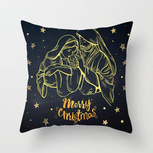 将图片加载到图库查看器，Christmas Decorations Snowflake Santa Claus Merry Christmas Cover Cushion Pillowcase Xmas Holiday Couch Pillows Rustic Christmas Decorations Winter Pillowcase for Living Room Home Happy New Year

