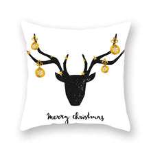 将图片加载到图库查看器，Christmas Decorations Snowflake Santa Claus Merry Christmas Cover Cushion Pillowcase Xmas Holiday Couch Pillows Rustic Christmas Decorations Winter Pillowcase for Living Room Home Happy New Year
