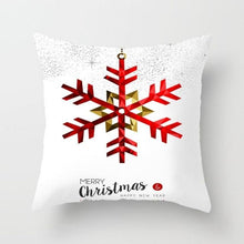 将图片加载到图库查看器，Christmas Decorations Snowflake Santa Claus Merry Christmas Cover Cushion Pillowcase Xmas Holiday Couch Pillows Rustic Christmas Decorations Winter Pillowcase for Living Room Home Happy New Year
