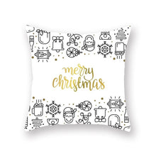 将图片加载到图库查看器，Christmas Decorations Snowflake Santa Claus Merry Christmas Cover Cushion Pillowcase Xmas Holiday Couch Pillows Rustic Christmas Decorations Winter Pillowcase for Living Room Home Happy New Year
