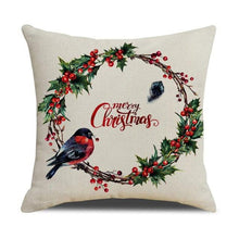 Load image into Gallery viewer, Christmas Green Stripe Pattern Cotton Linen Throw Pillow Christmas Stripe Pillow Cases Christmas Green Decorative Cushion Cover Cotton Linen Pillowcase Indoor Sofa Decorations Home Sofa Decorative Pillowcase 45X45CM
