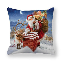 将图片加载到图库查看器，Christmas Pillowcase Holiday Decoration Christmas Santa Pillow Covers Santa Claus Pillow Covers Christmas Sofa Throw Pillow Home Cushion Cover Christmas Snowman Print Pillowcase Letter 45x45CM
