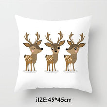 将图片加载到图库查看器，Christmas Pillowcase Tree Santa Claus Cushion Cover Christmas Pillow Case Decorative Santa Claus Xmas Throw Pillowcase Cotton Linen Square Cushion Pillow Covers
