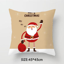将图片加载到图库查看器，Christmas Pillowcase Tree Santa Claus Cushion Cover Christmas Pillow Case Decorative Santa Claus Xmas Throw Pillowcase Cotton Linen Square Cushion Pillow Covers
