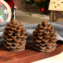 将图片加载到图库查看器，Christmas Pine Cones Candles Pine Cone Candles For Christmas Tree Shape Candle Scented Christmas Candle Christmas Decoration Candle Elk Christmas Tree Scented Candle Home Creative Gifts
