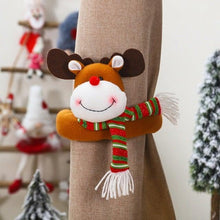 Load image into Gallery viewer, Christmas Plaid Curtain Buckle Santa Snowman Curtain Tiebacks Tie Rope Christmas Decor Curtain Buckle Santa Claus Holdback Decor Snowman Drapes Holder For Home Window Xmas Ornaments Gift
