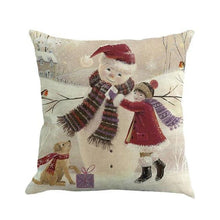 Load image into Gallery viewer, Christmas Printing Sofa Bed Home Decor Pillow Cover Pillow Case Holiday Decorative Christmas Throw Pillows Cotton Linen Winter Snowman Wolf Deer Pillow Covers Cases for Home
