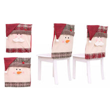 Load image into Gallery viewer, Christmas Santa Claus Snowman Chair Cover
