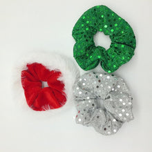 Load image into Gallery viewer, Christmas Scrunchies Women Elastic Sequin Hair Ring Velvet Ponytail Hair Rope Hair Bands Ponytail Holder Scrunchy Hair Ties Ponytail Holder Accessories for Women
