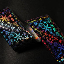 将图片加载到图库查看器，Christmas Silver Snowflakes Nail Art Foil Transfer Glitter Stickers 3D Nail Art Decals Designer Manicuring Decoration Xmas Gift Nails Snowflake Nail Art Stickers Decals Christmas Nail 3D Self Adhesive Nail Stickers for Acrylic Nails Snowflake
