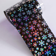 将图片加载到图库查看器，Christmas Silver Snowflakes Nail Art Foil Transfer Glitter Stickers 3D Nail Art Decals Designer Manicuring Decoration Xmas Gift Nails Snowflake Nail Art Stickers Decals Christmas Nail 3D Self Adhesive Nail Stickers for Acrylic Nails Snowflake
