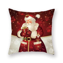 Load image into Gallery viewer, Christmas Xmas Red Pillow Case Tree Decoration Xmas Series Cushion Cover Case Pillow Zippered Square Pillowcase Santa Claus Cushion Cover Christmas Decorations For Home Snowman 45x45CM

