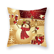 Load image into Gallery viewer, Christmas Xmas Red Pillow Case Tree Decoration Xmas Series Cushion Cover Case Pillow Zippered Square Pillowcase Santa Claus Cushion Cover Christmas Decorations For Home Snowman 45x45CM
