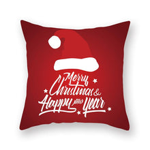 Load image into Gallery viewer, Christmas Xmas Red Pillow Case Tree Decoration Xmas Series Cushion Cover Case Pillow Zippered Square Pillowcase Santa Claus Cushion Cover Christmas Decorations For Home Snowman 45x45CM
