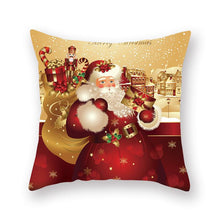 Load image into Gallery viewer, Christmas Xmas Red Pillow Case Tree Decoration Xmas Series Cushion Cover Case Pillow Zippered Square Pillowcase Santa Claus Cushion Cover Christmas Decorations For Home Snowman 45x45CM
