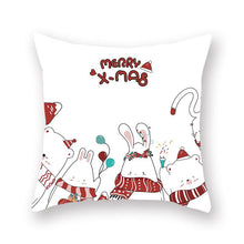 Load image into Gallery viewer, Christmas Xmas Red Pillow Case Tree Decoration Xmas Series Cushion Cover Case Pillow Zippered Square Pillowcase Santa Claus Cushion Cover Christmas Decorations For Home Snowman 45x45CM
