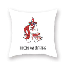Load image into Gallery viewer, Christmas Xmas Red Pillow Case Tree Decoration Xmas Series Cushion Cover Case Pillow Zippered Square Pillowcase Santa Claus Cushion Cover Christmas Decorations For Home Snowman 45x45CM
