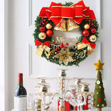 Load image into Gallery viewer, Christmas Xmas Wreath Home Door Wall Ornament Garland Bowknot Party Decoration
