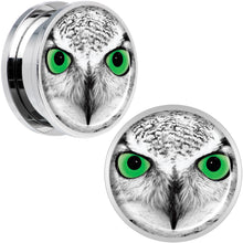将图片加载到图库查看器，Black White Owl Steel Screw Fit Plug Set 20mm
