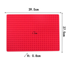 Load image into Gallery viewer, Circular Hole Silicone Grill Mat BBQ Mat Barbecue Roast Chicken Mat Baking Pan Mat Multifunctional Microwave Mat Table Placemat Pyramid Pan Non Stick Fat Reducing Silicone Baking Mat Oven Cooking Baking BBQ Mat Sheets

