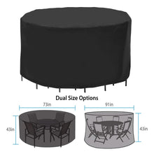 Load image into Gallery viewer, Circular Table Cover Outdoor Furniture Protector
