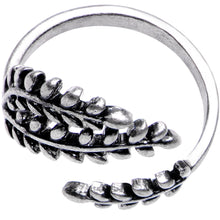 Load image into Gallery viewer, Silver Plated Olive Branch Toe Ring
