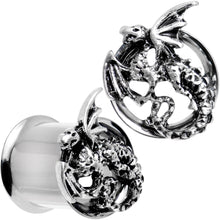 Load image into Gallery viewer, Angry Dragon Double Flare Tunnel Plug Set 6mm to 25mm
