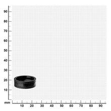 Load image into Gallery viewer, Mens Black IP Center Solid Carbon Fiber Stainless Steel Ring
