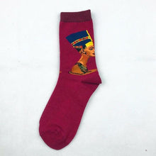 将图片加载到图库查看器，Classic Autumn Winter Retro Personality Art Van Gogh Mural World Famous Oil Painting Female Sock For Men And Women

