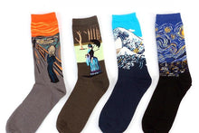 将图片加载到图库查看器，Classic Autumn Winter Retro Personality Art Van Gogh Mural World Famous Oil Painting Female Sock For Men And Women
