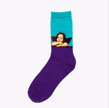 将图片加载到图库查看器，Classic Autumn Winter Retro Personality Art Van Gogh Mural World Famous Oil Painting Female Sock For Men And Women
