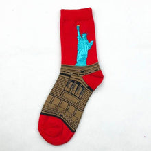 将图片加载到图库查看器，Classic Autumn Winter Retro Personality Art Van Gogh Mural World Famous Oil Painting Female Sock For Men And Women
