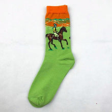 将图片加载到图库查看器，Classic Autumn Winter Retro Personality Art Van Gogh Mural World Famous Oil Painting Female Sock For Men And Women
