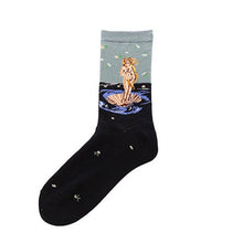 将图片加载到图库查看器，Classic Autumn Winter Retro Personality Art Van Gogh Mural World Famous Oil Painting Female Sock For Men And Women
