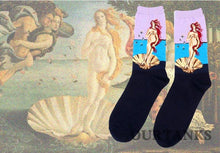 将图片加载到图库查看器，Classic Autumn Winter Retro Personality Art Van Gogh Mural World Famous Oil Painting Female Sock For Men And Women
