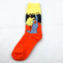 将图片加载到图库查看器，Classic Autumn Winter Retro Personality Art Van Gogh Mural World Famous Oil Painting Female Sock For Men And Women
