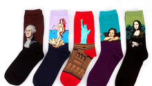 将图片加载到图库查看器，Classic Autumn Winter Retro Personality Art Van Gogh Mural World Famous Oil Painting Female Sock For Men And Women
