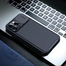 Load image into Gallery viewer, Classic Black Camera Cover Protection For  Your iPhone Privacy iPhone 12 11 Pro Max Armor Lens Cover Slide Camera Case for iPhone  11 Pro Max 12 Mini Comfortable Soft Grip Simple Sliding Camera Cover Case
