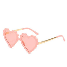 Load image into Gallery viewer, Classic Children's Fashionable  Cute Heart-Shaped Sunglasses  Designer Personalized Flower  Love Baby Sunglasses  Block 90% Of UVB and UVA Rays over sized heart shaped sunglasses
