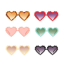 Load image into Gallery viewer, Classic Children's Fashionable  Cute Heart-Shaped Sunglasses  Designer Personalized Flower  Love Baby Sunglasses  Block 90% Of UVB and UVA Rays over sized heart shaped sunglasses
