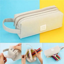 Load image into Gallery viewer, Classic Colorful Large Capacity Pencil Cases For Students Cool Design Double Zipper Pencil Pouch Pen Bag For School
