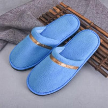 将图片加载到图库查看器，Classic Comfy Plush Slippers Star Thickening Antiskid Hotel Guest Room Home Slip On House Slippers For Women Indoor Outdoor Women's Bedroom Slippers Warm Soft Unisex Slippers
