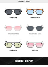Load image into Gallery viewer, Classic Fashionable Retro Shape Double Bridges Style Women Sunglasses Polarized Square  Sunglasses for Women Men Classic Pink Gradient Eyewear Trending Sunglasses
