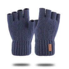将图片加载到图库查看器，Classic Knitted Fingerless Winter  Unisex Outdoor Gloves For Men Women Retro Soft Unisex Stretch Elastic Warm Half Finger Cycling Gloves
